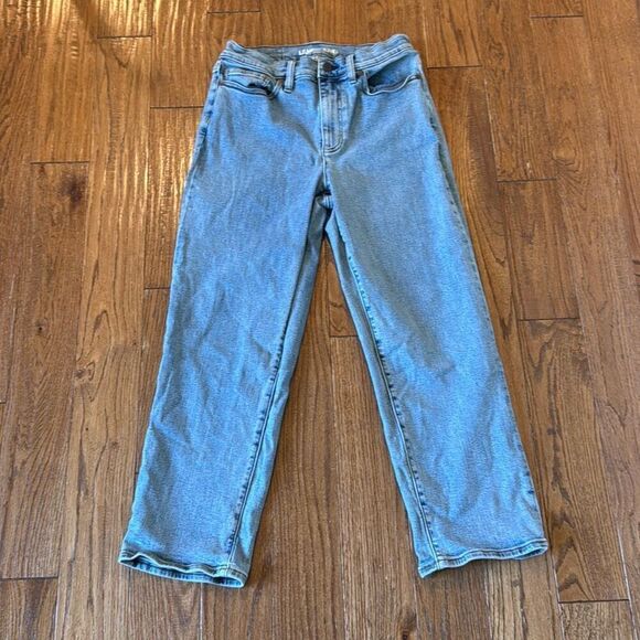 Lands End high rise stovepipe straight ankle jeans size 8 - Picture 3 of 12